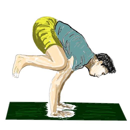 10. काकासाना — Kakasana — Die Krähe
